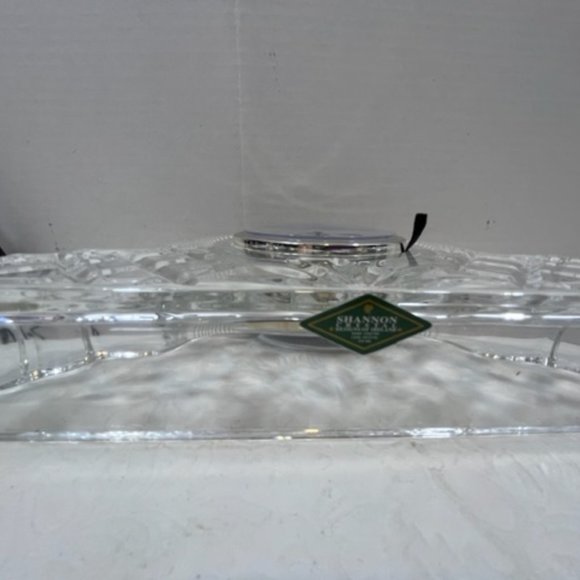 Shannon Lead Crystal Mantle CLOCK Hand Crafted Designs of Ireland Quartz 11.5x7" - Picture 7 of 11